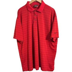 RARE Nike Golf Dri-Fit Tiger Woods Like Mens Size XXL Golf Polo Sunday Red